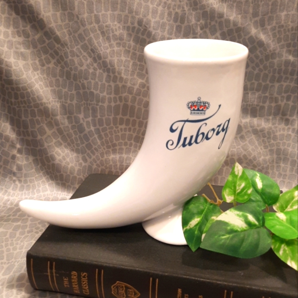 Tuborg Ceramic Drinking Horn Mug